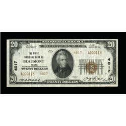 Beaumont, TX - $20 1929 Ty. 2 The First NB Ch. #