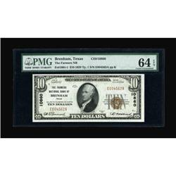 Brenham, TX - $10 1929 Ty. 1 The Farmers NB Ch.