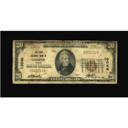 Cooper, TX - $20 1929 Ty. 1 The First NB Ch. #