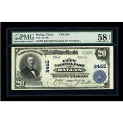 Dallas, TX - $20 1902 Plain Back Fr. 659 The