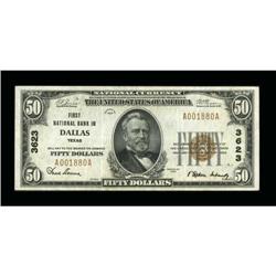 Dallas, TX - $50 1929 Ty. 1 The National