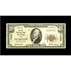 Del Rio, TX - $10 1929 Ty. 1 Del Rio NB Ch. # 7433Four