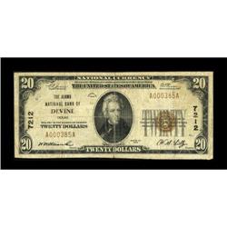 Devine, TX - $20 1929 Ty. 1 The Adams NB Ch. #