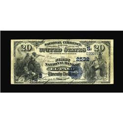 El Paso, TX - $20 1882 Date Back Fr. 555 The