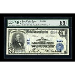 Fort Worth, TX - $20 1902 Plain Back Fr. 650 The