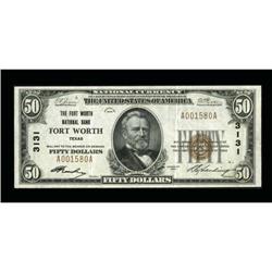 Fort Worth, TX - $50 1929 Ty. 1 The Fort Worth