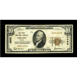 Goliad, TX - $10 1929 Ty. 1 The First NB Ch. #