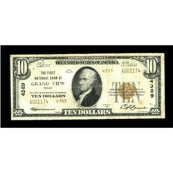 Grandview, TX - $10 1929 Ty. 2 The First NB Ch.