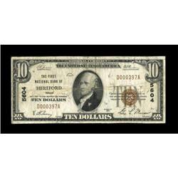 Hereford, TX - $10 1929 Ty. 1 The Hereford NB
