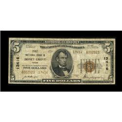 Honey Grove, TX - $5 1929 Ty. 2 First NB Ch. #