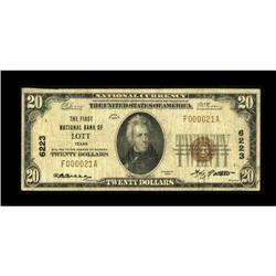 Lott, TX - $20 1929 Ty. 1 The First NB Ch. #
