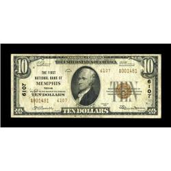 Memphis, TX - $10 1929 Ty. 2 The First NB Ch. #