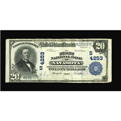 Navasota, TX - $20 1902 Plain Back Fr. 653 The