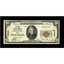 Paducah, TX - $20 1929 Ty. 1 The First NB Ch. #