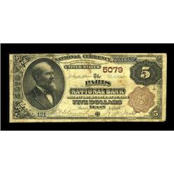 Paris, TX - $5 1882 Brown Back Fr. 475 The Paris