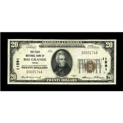 Rio Grande, TX - $20 1929 Ty. 1 The First NB Ch.