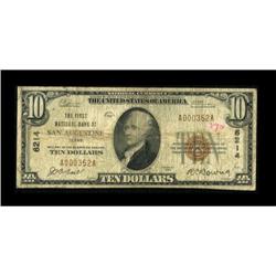 San Augustine, TX - $10 1929 Ty. 1 The First NB