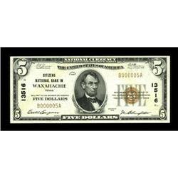 Waxahachie, TX - $5 1929 Ty. 1 Citizens NB Ch. #