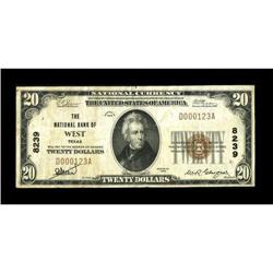 West, TX - $20 1929 Ty. 1 The NB of West Ch. #