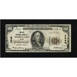 Wichita Falls, TX - $100 1929 Ty. 1 The City NB