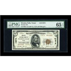 Wichita Falls, TX - $5 1929 Ty. 2 Wichita NB Ch.