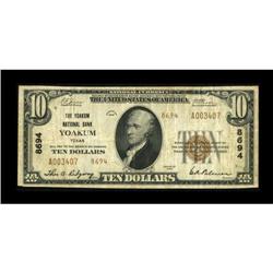 Yoakum, TX - $10 1929 Ty. 2 The Yoakum NB Ch. #