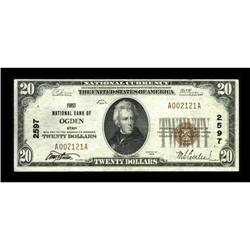 Ogden, UT - $20 1929 Ty. 1 The First NB Ch. #