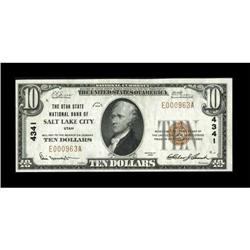 Salt Lake City, UT - $10 1929 Ty. 1 The Utah NB