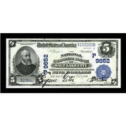 Salt Lake City, UT - $5 1902 Plain Back Fr. 600