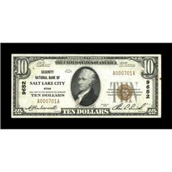 Salt Lake City, UT - $10 1929 Ty. 1 Security NB