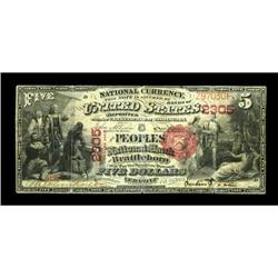 Brattleboro, VT - $5 1875 Fr. 401 The Peoples NB