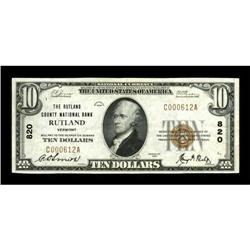 Rutland, VT - $10 1929 Ty. 1 The Rutland County