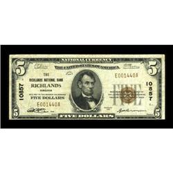 Richlands, VA - $5 1929 Ty. 1 The Richlands NB