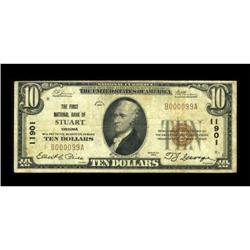 Stuart, VA - $10 1929 Ty. 1 The First NB Ch. #