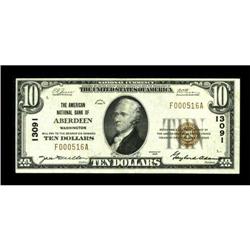 Aberdeen, WA - $10 1929 Ty. 1 The American NB
