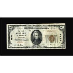 Pullman, WA - $20 1929 Ty. 1 The First NB Ch. #