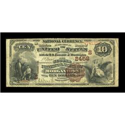 Morgantown, WV - $10 1882 Brown Back Fr. 490 The