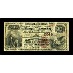 Parkersburg, WV - $10 1882 Brown Back Fr. 490