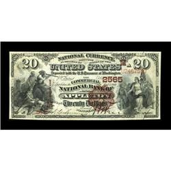 Appleton, WI - $20 1882 Brown Back Fr. 504 The