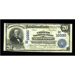Grand Rapids, WI - $20 1902 Plain Back Fr. 655
