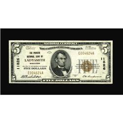 Ladysmith, WI - $5 1929 Ty. 1 The Pioneer NB Ch.