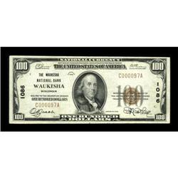 Waukesha, WI - $100 1929 Ty. 1 The Waukesha NB