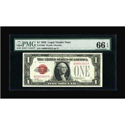 Fr. 1500 $1 1928 Legal Tender Note. PMG Gem