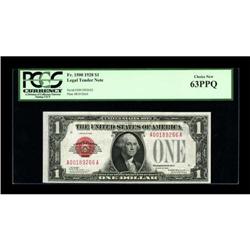 Fr. 1500 $1 1928 Legal Tender Note. PCGS Choice
