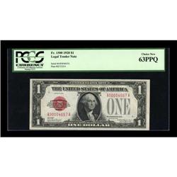 Fr. 1500 $1 1928 Legal Tender Note. PCGS 63PPQ
