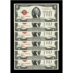 Fr. 1505 $2 1928D Legal Tender Mule Notes. Cut