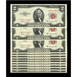 Fr. 1511* $2 1953B Legal Tender Notes. Eleven