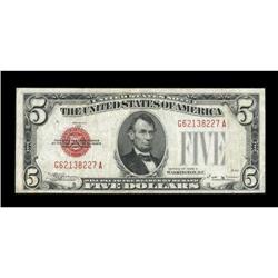 Fr. 1529 $5 1928D Legal Tender Note. Very