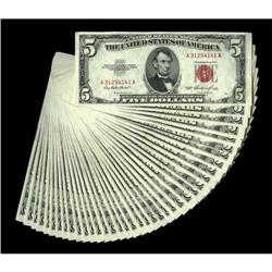 Fr. 1532 $5 1953 Legal Tender Notes. 38 Examples