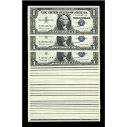 54 Three-digit Serial Numbered Notes. $1 1957B